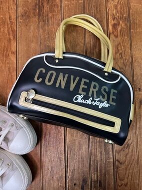 Bag Converse Chuck Taylor Bowling style hand bag black and gold